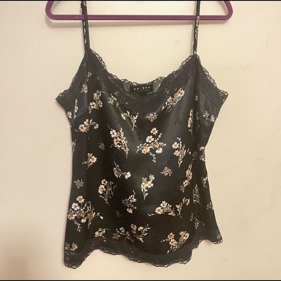 Vintage Liz Claiborne Camisole Lingerie Top background is black - Picture 7 of 8